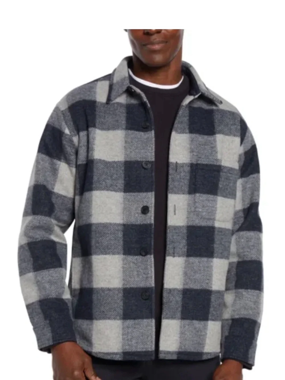 Banana Republic Men's Heritage Shirt Jacket Blue size xlarge flannel Heavyweight